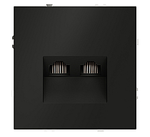 Розетка компьютерная двойная Voltum S70 VLS060208 (черный матовый)