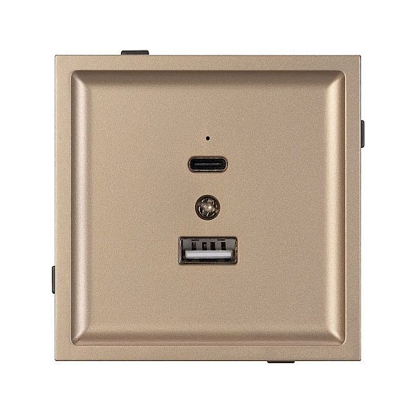 Механизм USB розетки Arlight SCT-TENDO-MUAC-PL-GD (5V, 3A, QC3) 054097
