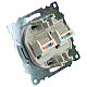 Розетка компьютерная 2-местная RJ-45 (механизм) Stekker GLS00-7109-03 Катрин, серебро 50005