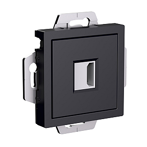Розетка HDMI Systeme Electric AtlasDesign Карбон механизм ATN001080
