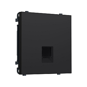 Комплект механизма компьютерной розетки SIGMA Черный Мягкое касание RJ-45 Ambrella Volt MS992010 (SP9920, PR188)