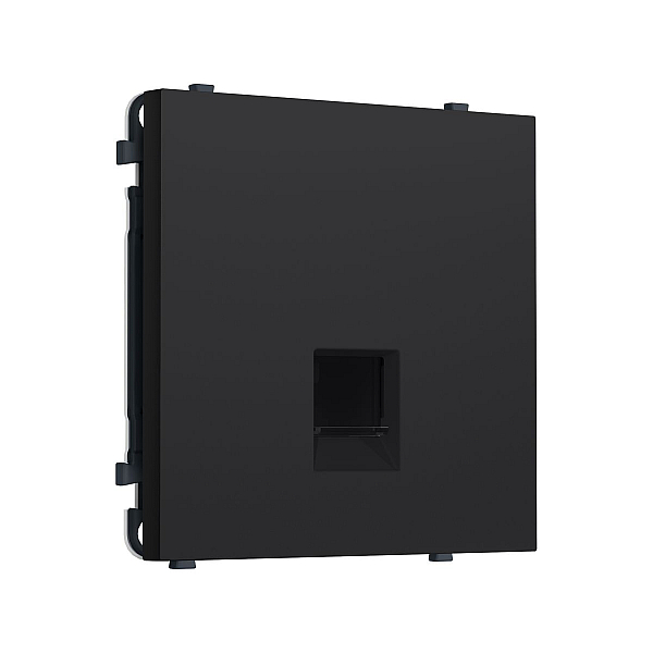 Комплект механизма компьютерной розетки SIGMA Черный Мягкое касание RJ-45 Ambrella Volt MS992010 (SP9920, PR188)