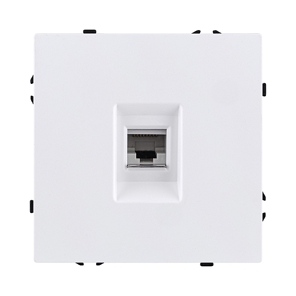 Розетка Ethernet RJ45 Cat.6, белый матовый Kollinger Eclipse EC-017WH