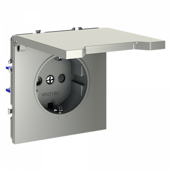 Розетка с защитными шторками и крышкой Voltum S70 VLS040305 Розетка с защитными шторками и крышкой Voltum S70 VLS040305