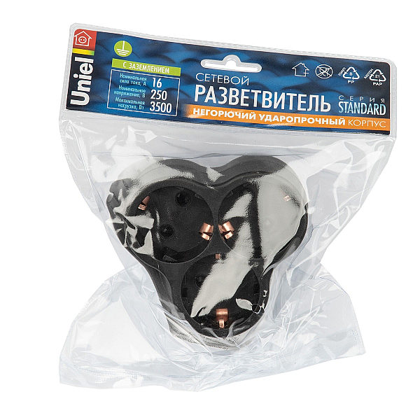 Сетевой разветвитель Uniel S-GES3-16F BLACK UL-00011236