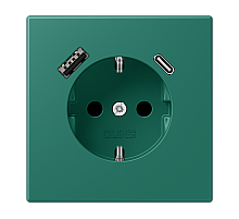 Розетка 2K+З USB Typ AC Jung LC1520-15CA216