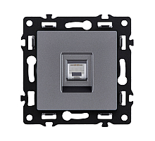 Розетка Ethernet RJ45 Cat.6, серый Kollinger Asthetik AS-017GY