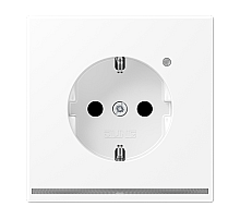 Розетка Schuko с LED подсветкой Jung LS1520-OWWMLNW