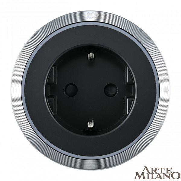 Трековая розетка Arte Milano Am-track-sockets 380066TS LED/ES Grey