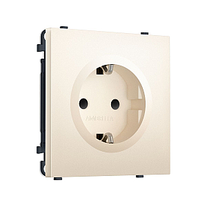 Комплект механизма электрической розетки SIGMA Жемчужно-кремовый 50Hz 2P+E с/з с/ш 16A-250V QUANT PRO Ambrella Volt MS247010 (SP2470, PR141)