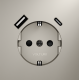 Розетка с USB, A+C Voltum S70 VLS040503