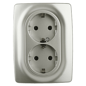 Розетка 2x2P+E Schuko Эра 12-2106-15 Б0031237