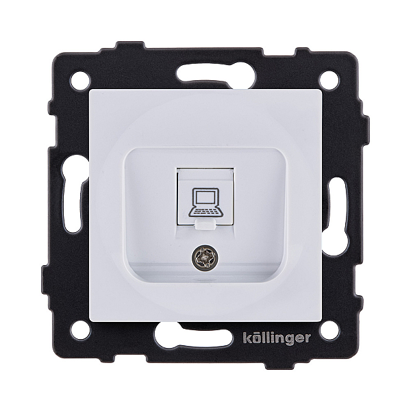 Розетка Ethernet RJ45 Cat.6, белый Kollinger REA-018WH для Aspekt, Eleganz, Reflex