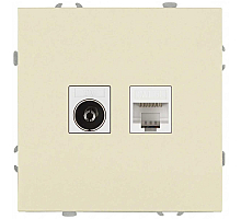 Розетка Эра Galaxy 15-3110-02 комбинированная RJ45+TV IP20 слоновая кость Б0070778