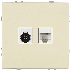 Розетка Эра Galaxy 15-3110-02 комбинированная RJ45+TV IP20 слоновая кость Б0070778