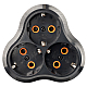 Разветвитель сетевой 3-местный Stekker 250V 16A ABS ADP16-23-21 50682