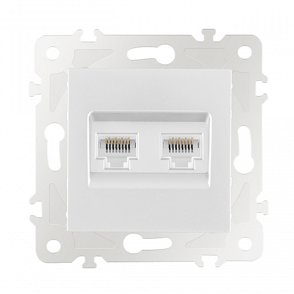 Розетка двойная RJ45 Arte Milano 203.45-2.white