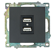 Розетка USB 2-местная Stekker Катрин 39616