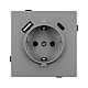Механизм розетки с USB зарядкой Arlight SCT-TENDO-MUAC-PL-GR (230V, 16A) 054088