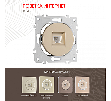Розетка RJ45 Arte Milano 202.45-1.shampan