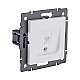 Розетка Ethernet RJ45 Cat.6, белый матовый Kollinger REA-018WM для Aspekt, Eleganz, Reflex