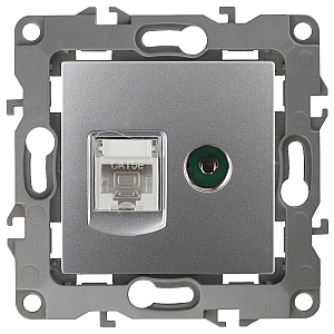 Розетка комбинированная RJ45+TV Эра 12-3110-03 Б0027443