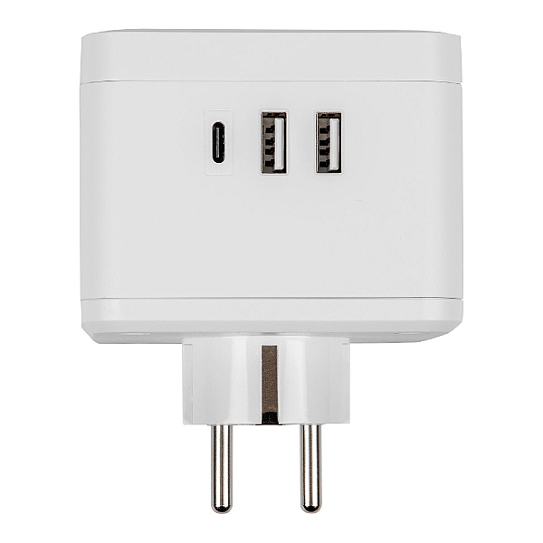 Разветвитель сетевой с выключателем Uniel S-GES2-16SBUC WHITE UL-00011245