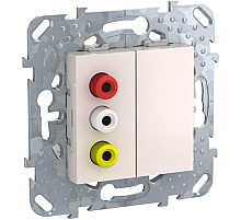 Розетка 3xRCA Schneider Electric Unica MGU5.431.25ZD