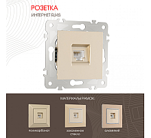Розетка RJ45 Arte Milano 203.45-1.shampan