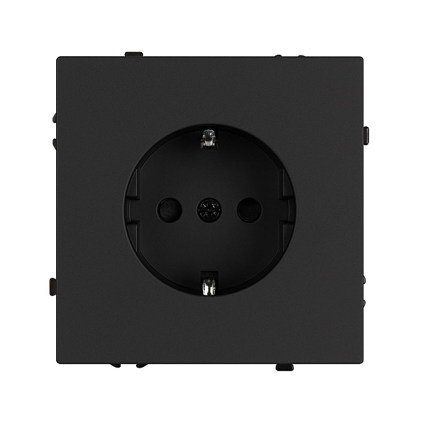 Розетка зк со шторками софт-тач черный оникс Arlight SCT-MEU-SFPL-BK (250V, 16A) 054277(1)