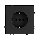 Розетка зк со шторками софт-тач черный оникс Arlight SCT-MEU-SFPL-BK (250V, 16A) 054277(1)