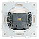 Розетка 2P Stekker Эмили со шторками белый фарфор RST16-5109-01 49876