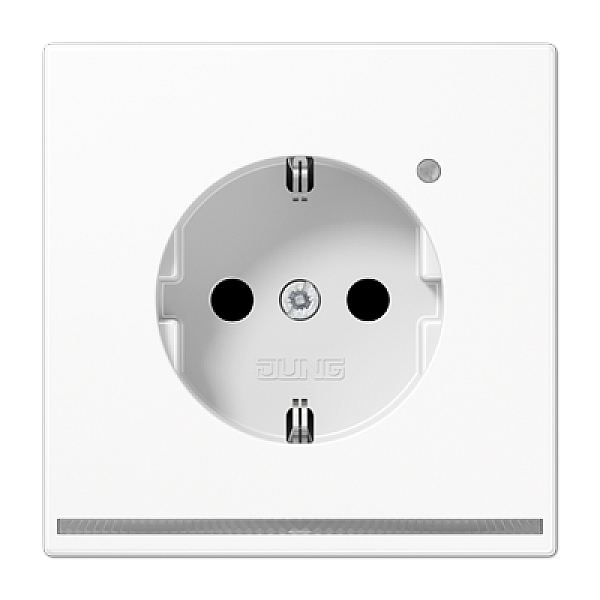 Розетка Schuko с LED подсветкой Jung LS1520-OWWLNW