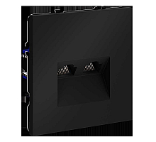 Розетка компьютерная двойная Voltum S70 VLS060208 (черный матовый)