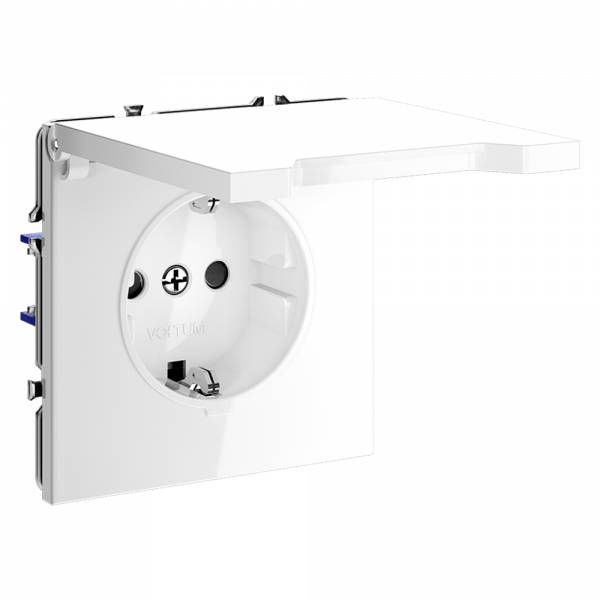 Розетка с защитными шторками и крышкой Voltum S70 VLS040301 Розетка с защитными шторками и крышкой Voltum S70 VLS040301