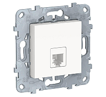 Розетка телефонная RJ11 одиночная 4 контакта Schneider Electric Unica New NU549218