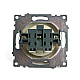 Розетка 2P Stekker Катрин золото GLS10-7109-08 49223