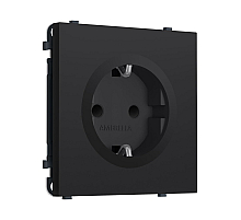 Комплект механизма электрической розетки SIGMA Черный Мягкое касание 50Hz 2P+E с/з с/ш 16A-250V QUANT PRO Ambrella Volt MS987010 (SP9870, PR141)