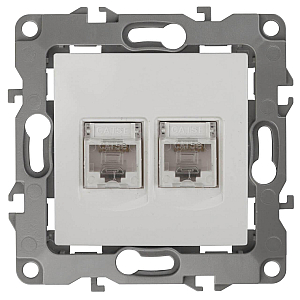 Розетка информационная двойная 2XRJ45 Эра 12-3108-01 Б0014729