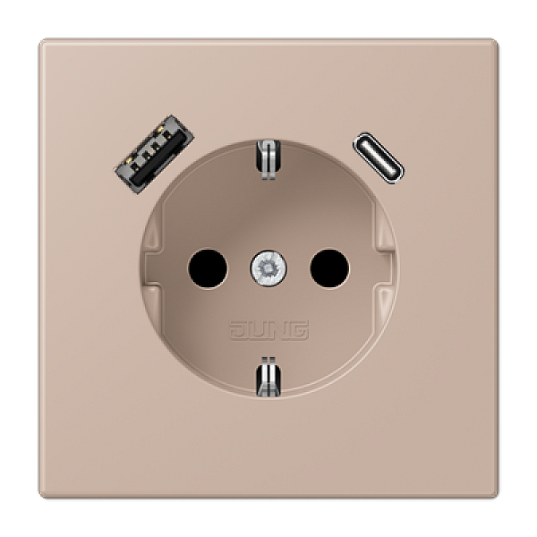 Розетка 2K+З USB Typ AC Jung LC1520-15CA240