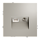 Розетка телевизионная встраиваемая Voltum S70 TV+RJ45 кат. 6, (кашемир) VLS060703