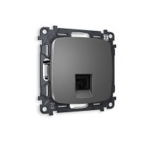 Комплект механизма компьютерной розетки RJ-45(8P8C) CAT6 со шторкой Ambrella Volt Omega MO662010