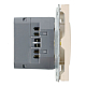 Розетка 1-местная з/ш с/з 16А + USB + Type C (механизм), Stekker, 250В, 20W Эмили, RST16-5119-08, кашемир, soft touch 50360