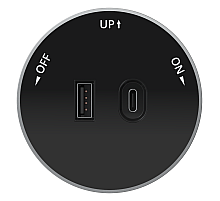 Розетка 2хUSB (тип А+С) 18Вт, 5В/3А Systeme Electric MultiTrack Антрацит MTK13003B