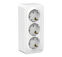 Розетка 3-ая с/з со шторками 16А, 250В, изолир. Пластина Systeme Electric Blanca наруж Бел BLNRA011311