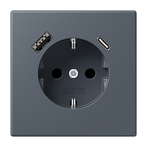Розетка 2K+З USB Typ AC Jung LC1520-15CA262