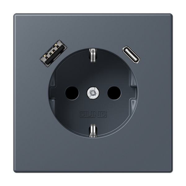 Розетка 2K+З USB Typ AC Jung LC1520-15CA262