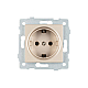 Механизм электрической розетки Arlight SCT-MEU1-PL-GD-V (250V, 16A) 049817
