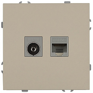 Розетка Эра Galaxy 15-3110-04 комбинированная RJ45+TV IP20 шампань Б0070782