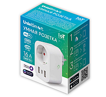 Умная розетка Uniel USH-A103 1G/UC/WF WHITE UL-00011389